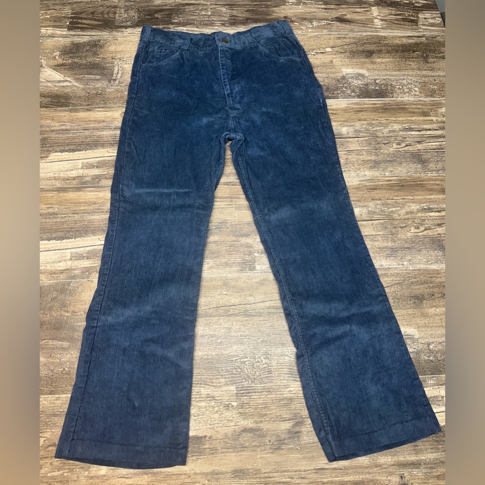 Corduroy Pants -  Straight Leg - Cotton - Quest Sportwear Dark Blue - GUC